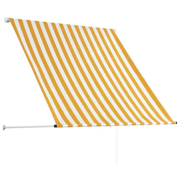 vidaXL Tenda na uvlačenje 100 x 150 cm žuto-bijela