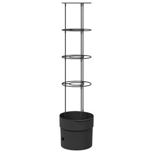 vidaXL Uzgajivač rajčice Crna &Oslash; 32 x 127 cm PP