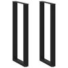 vidaXL Noge za barski stol U-oblika 2 kom Crne 50 x (110-111) cm Čelik