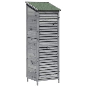 vidaXL Vrtna &Scaron;upa Siva 59 x 56 x 176 cm Čvrsto drvo jele
