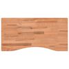 vidaXL Ploča za radni stol 80x(36-40)x2,5 cm od masivne bukovine
