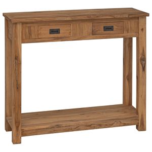 vidaXL Konzolna stolica Prirodna 90 x 30 x 80 cm Čvrsto teak drvo