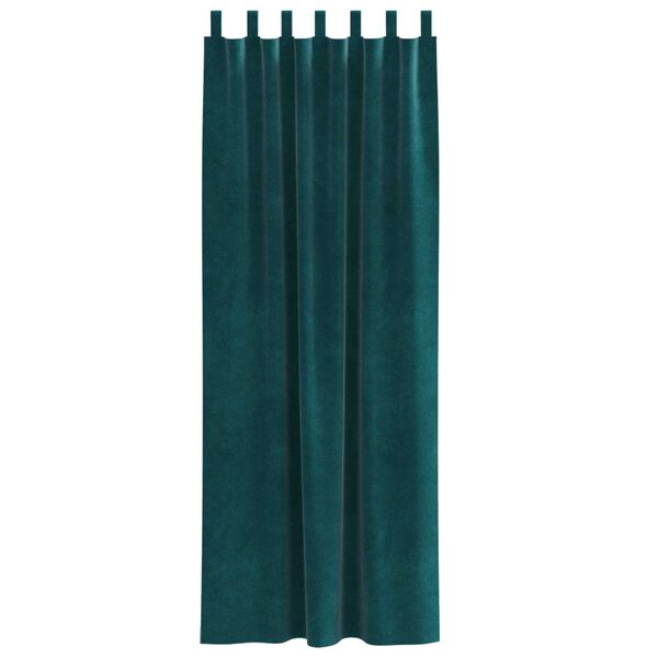 vidaXL Zavjese za zamračivanje 2 pcs Tamnozelena 140 x 225 cm Bar&scaron;un