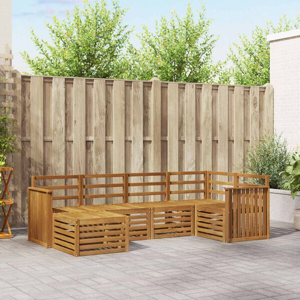 vidaXL Setovi sofa 6 pcs Prirodna Čvrsto drvo akacije