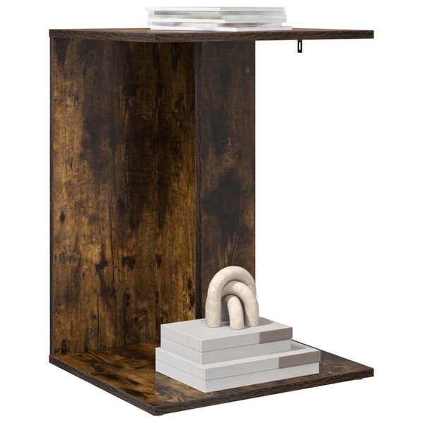 vidaXL Bocni stol Dimljeni hrast 45 x 40 x 62,5 cm Konstruirano drvo