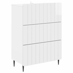 vidaXL Ormar s ladicama Bijela visokog sjaja 66 x 34,5 x 92 cm