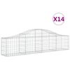 vidaXL Lučne gabionske ko&scaron;are 14 kom 200x30x40/60 cm pocinčano željezo