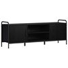 vidaXL TV ormar 133 x 33 x 50 cm Crni hrast Konstruirano drvo
