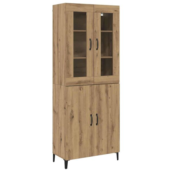 vidaXL Highboard 2 pcs Umjetnički hrast Konstruirano drvo