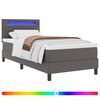 vidaXL Krevet s opruga kutije Siva 90 x 190 cm Umjetna koža