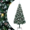 vidaXL Umjetno božićno drvce Zelena 210 cm PVC i čelik i plastika
