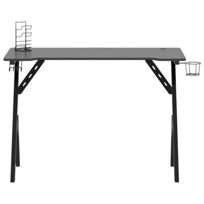 vidaXL Igraći stol s nogama u obliku slova Y crni 110 x 60 x 75 cm