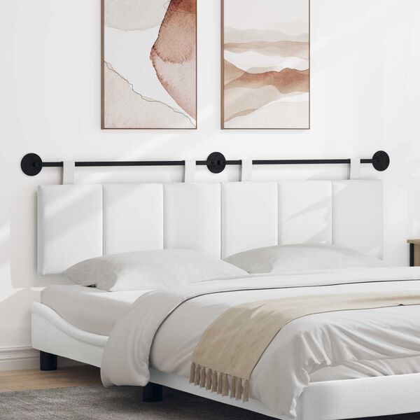 vidaXL Držeće uzglavlje Zidne Prugasti Bijeli 170 x 55 x 5 cm tkanina