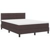 vidaXL Boxspring krevet s madracem Tamno smeđa 140 x 200 cm tkanina