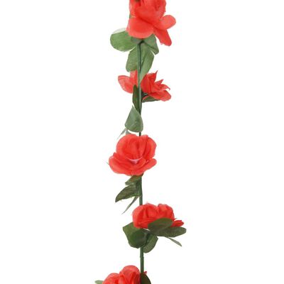 vidaXL Vijenci od umjetnog cvijeća 6 kom boja proljetnih crvena 250 cm