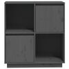 vidaXL Komoda sivi 74x35x80 cm od masivne borovine