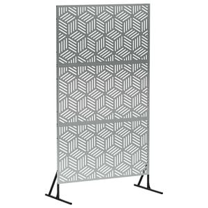 vidaXL Zaslon za privatnost 100 x 50 x 180 cm Pocinčani čelik Srebrna