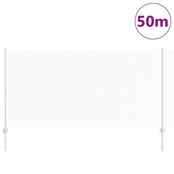 vidaXL Ograda s postovima Srebrno 1,2 x 50 m Čelik