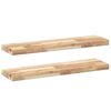 vidaXL Plutajuće police 2 kom 100x20x4 cm Neobrađeno puno drvo akacije