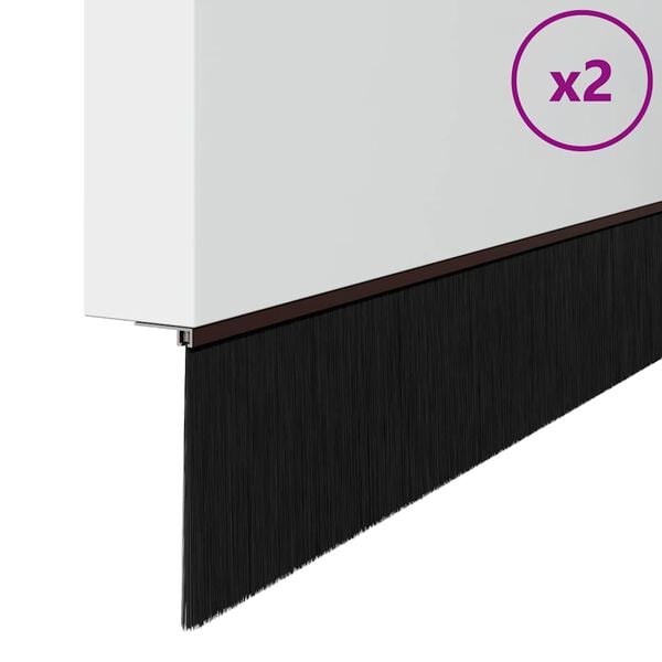 vidaXL Držač četke za vrata 2 pcs Smeđa 100 cm Aluminijski legura