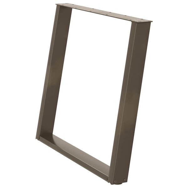 vidaXL Noge za blagovaonski stol U-oblik 2 kom Prirodni čelik 100 x (72-73) cm Čelik