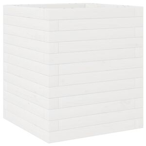 vidaXL Vrtna sadilica bijela 40x40x46 cm od masivne borovine