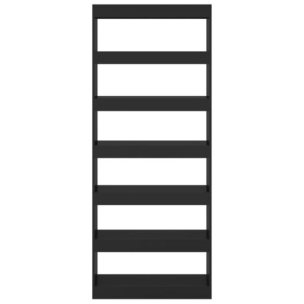 vidaXL Ormarić za knjige / sobna pregrada crni 80 x 30 x 198 cm drveni