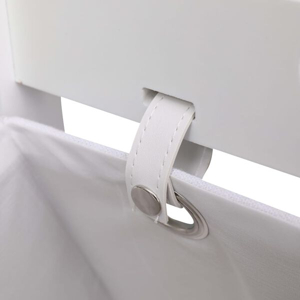 vidaXL Stalak s košarama na 4 razine bijeli 35 x 35 x 125 cm drveni