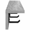 vidaXL Vje&scaron;alica za kapute na zidu Siva Sonoma 60 x 10,5 x 10,5 cm