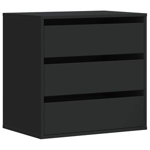 vidaXL Kutna komoda s ladicama crna 60x41x58 cm od konstruiranog drva