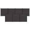 vidaXL Set ograde 7 kom. 1218 x 186 cm WPC i aluminij Crna