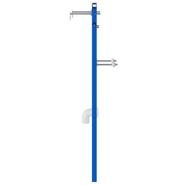 vidaXL Podrška za Zid Kupaonice Plava 50 x 17.5 x 136 cm Čelik