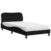 vidaXL Krevet s madracem Hvar crni 100 x 200 cm od tkanine