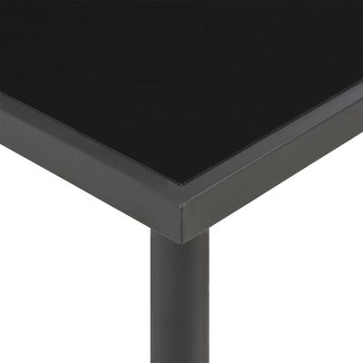 vidaXL Vrtni blagovaonski stol antracit 220x90x75 cm čelik i staklo