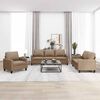 vidaXL 3-dijelni set sofa s jastucima boja cappuccina od umjetne kože