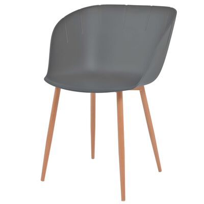 vidaXL Blagovaonske stolice od plastike 6 kom sive