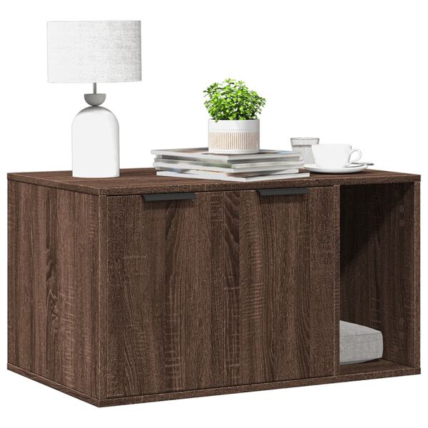vidaXL Kutija z mačji pijesak boja hrasta 80x50x45cm konstruirano drvo
