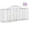 vidaXL Lučne gabionske ko&scaron;are 30 kom 200x50x80/100cm pocinčano željezo