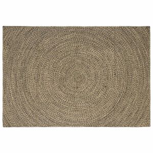 vidaXL Tepisi za područja Prirodna i crna 240 x 340 cm Juta