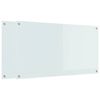 vidaXL Kuhinjski zid 2 pcs Bijelo 110 x 60 cm Staklo otporno na udarce