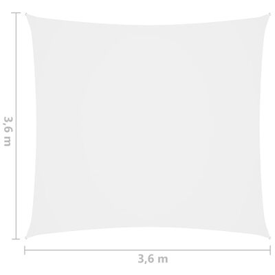 vidaXL Jedro protiv sunca od tkanine četvrtasto 3,6 x 3,6 m bijelo