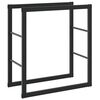 vidaXL Stalak za drva crni 55x30x61 cm čelik