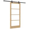 vidaXL Klizna vrata ORKDAL Prirodna i crna 93 x 202 cm