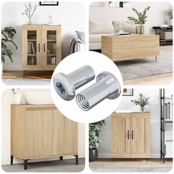 vidaXL Sigurnosna matica 2 pcs Nikla M6 x 25 mm Čelik