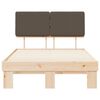 vidaXL Krevetni okvir s tapiciranim uzglavljem Sivo-smeđa 120 x 200 cm