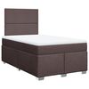 vidaXL Krevet box spring s madracem tamnosmeđi 120 x 190 cm od tkanine