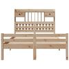 vidaXL Krevet s regalom za knjige bez madraca 135x190 cm od borovine
