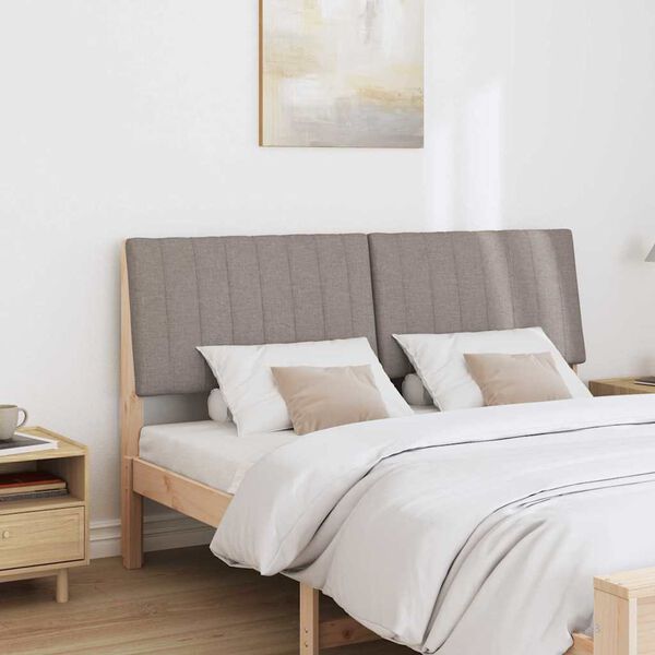 vidaXL Tapecirani uzglavlje Sivo-smeđa 160 cm Čvrsto borovo drvo