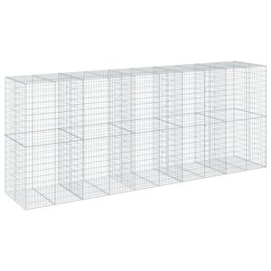 vidaXL Gabionska ko&scaron;ara s poklopcem 500x100x200 cm pocinčano željezo