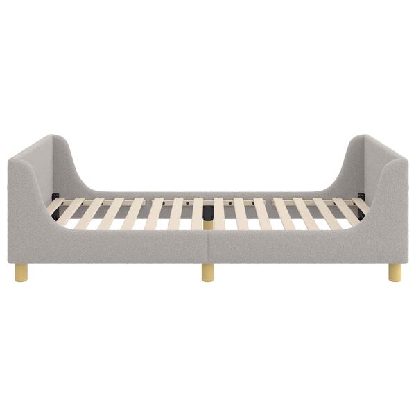 vidaXL Krevet za djecu s uzglavljem Svijetlo siva 80 x 200 cm Vuna